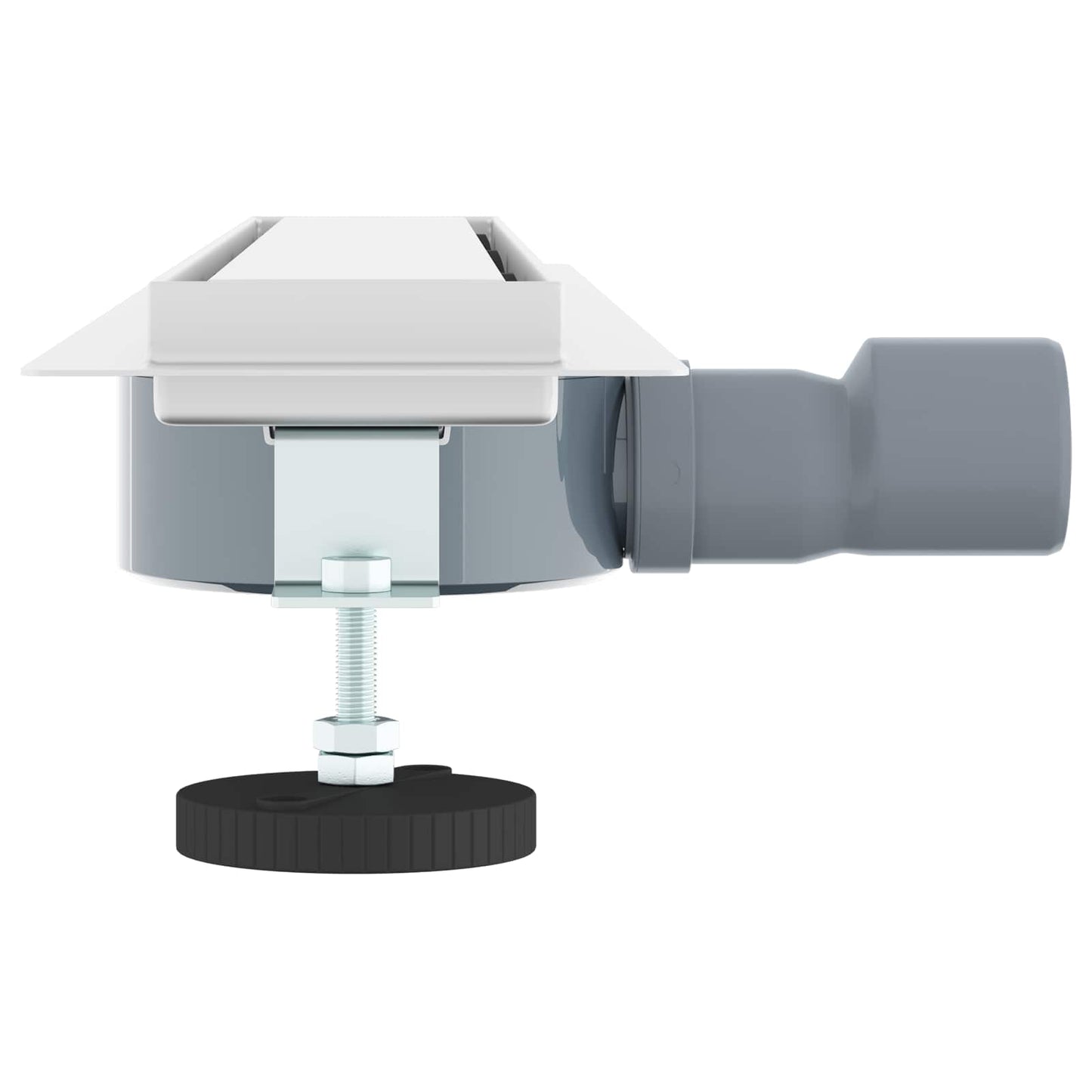 Shower Drain 2-in-1 with 360° Siphon Silver 60 cm