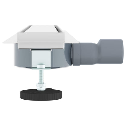 Shower Drain 2-in-1 with 360° Siphon Silver 60 cm