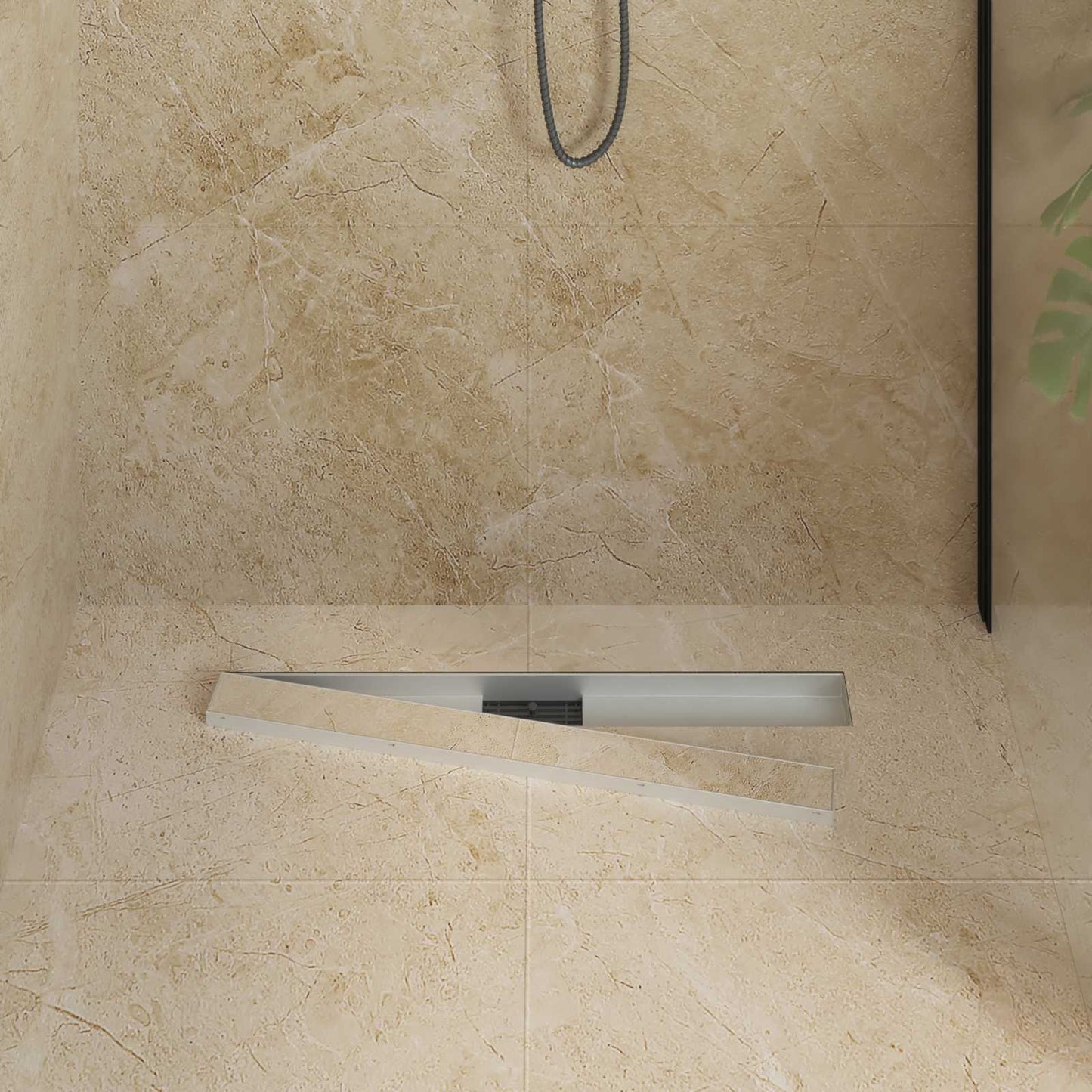 2 in 1 Shower Drain Silver 80 cm Stainless Steel 304