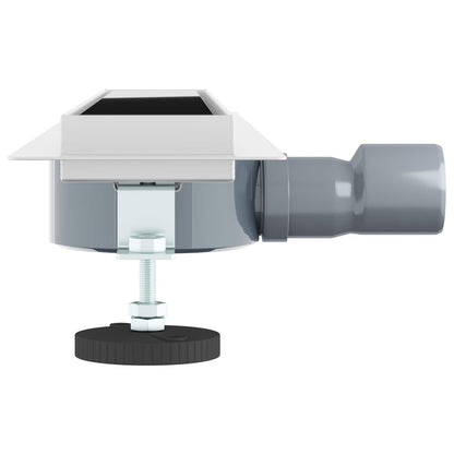 Shower Drain Glass Cover with 360° Siphon Black 60 cm