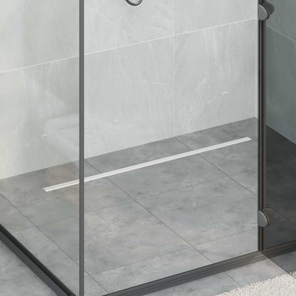 360° Shower Drain with Slim Model Silver 90 cm