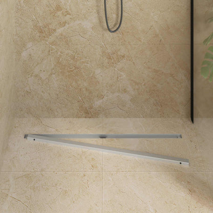 360° Shower Drain with Slim Model Silver 90 cm
