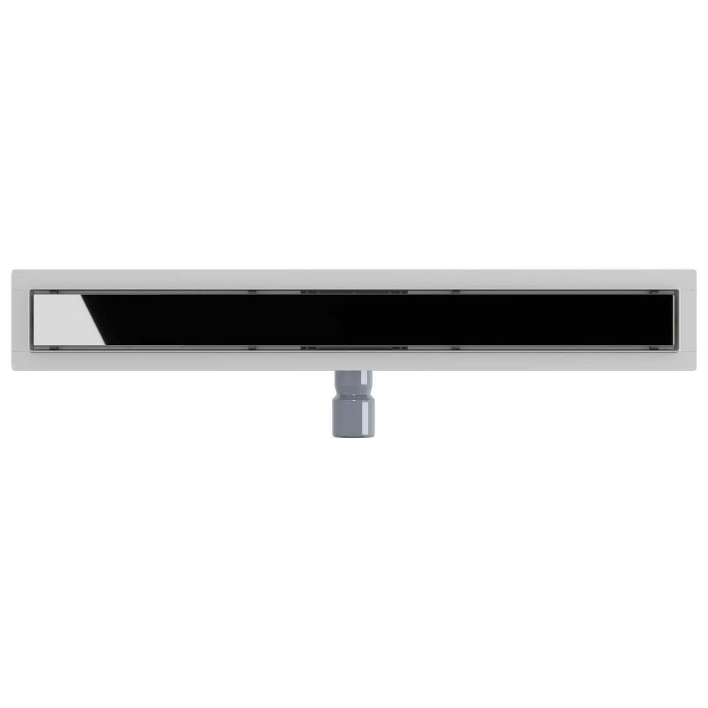 Shower Drain with Glass Cover Black 80 cm Stainless Steel 304