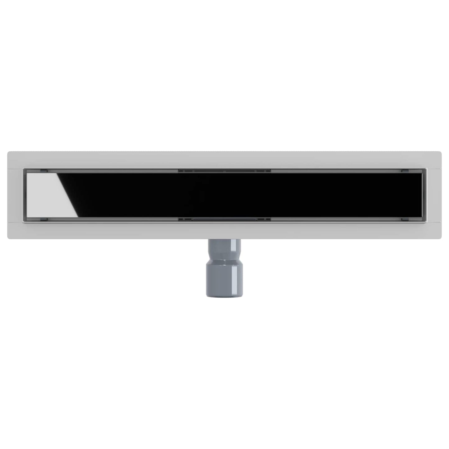Shower Drain with Glass Cover Black 50 cm Stainless Steel 304