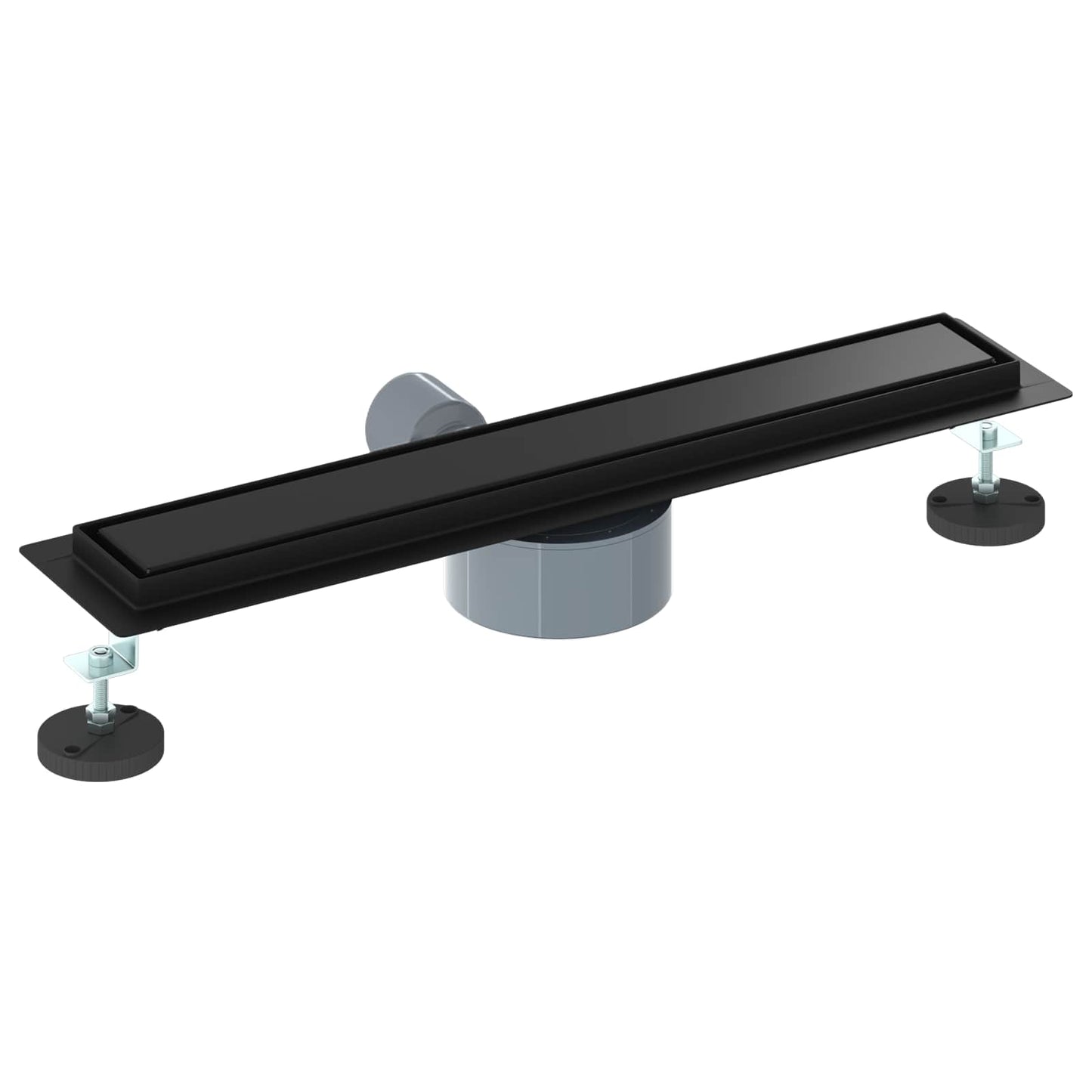 Shower Drain 2-in-1 with 360° Siphon Black 50 cm