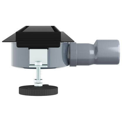 Shower Drain 2-in-1 with 360° Siphon Black 50 cm