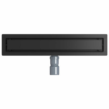 Shower Drain 2-in-1 with 360° Siphon Black 50 cm