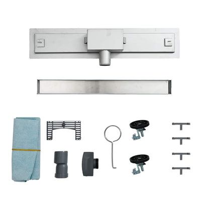 2 in 1 Shower Drain Silver 70 cm Stainless Steel 304