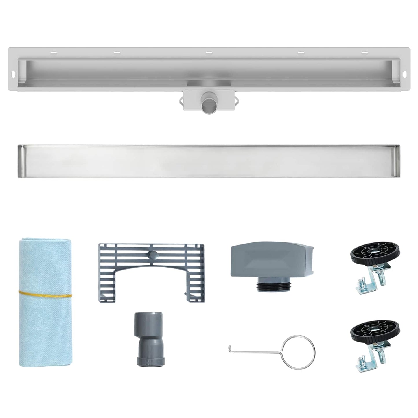 Wall Mounted Shower Drain Silver 90 cm Stainless Steel 304