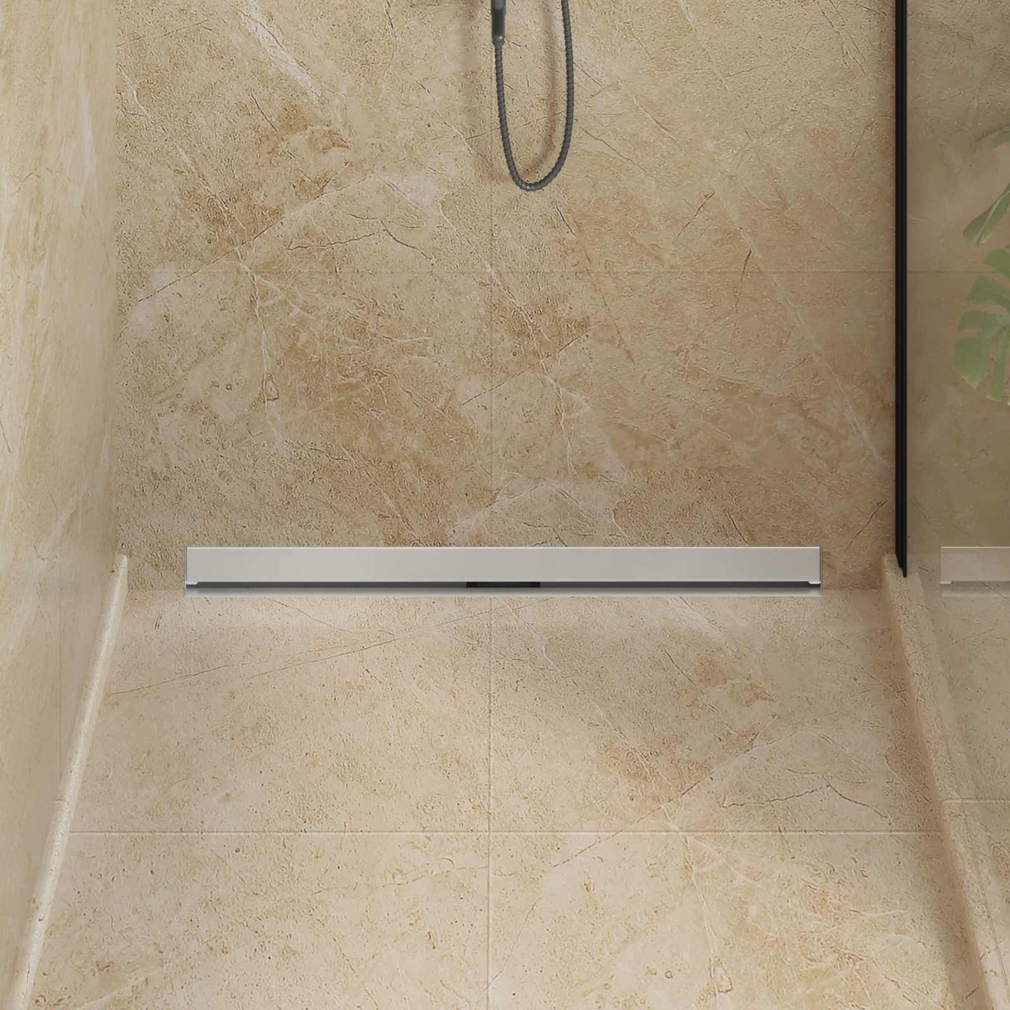 Wall Mounted Shower Drain Silver 90 cm Stainless Steel 304