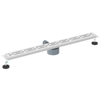 Shower Drain Line Design with 360° Siphon Silver 90 cm
