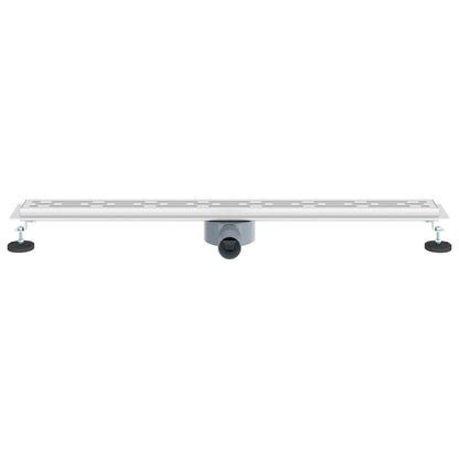 Shower Drain Line Design with 360° Siphon Silver 90 cm