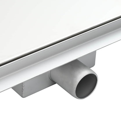 2 in 1 Triangle Shower Drain Silver 32 x 32 x 7.5 cm