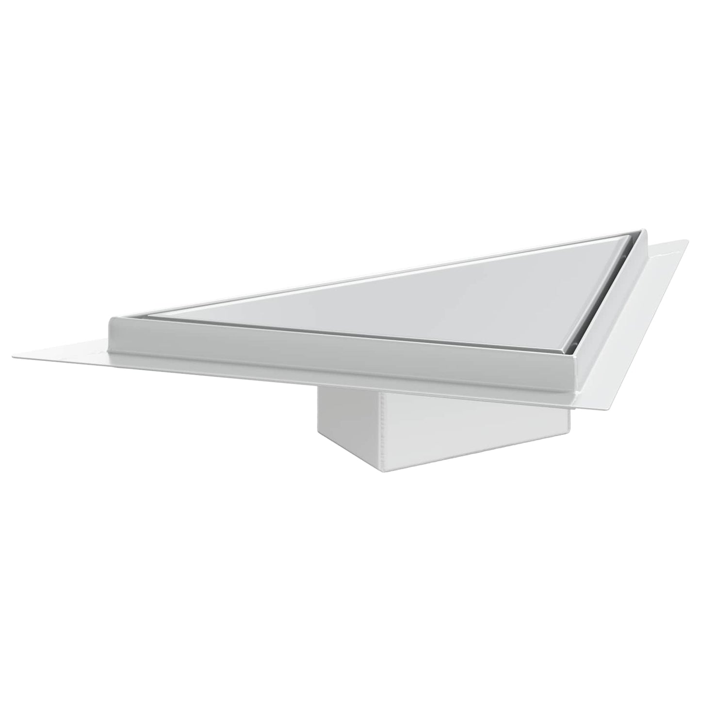 2 in 1 Triangle Shower Drain Silver 32 x 32 x 7.5 cm