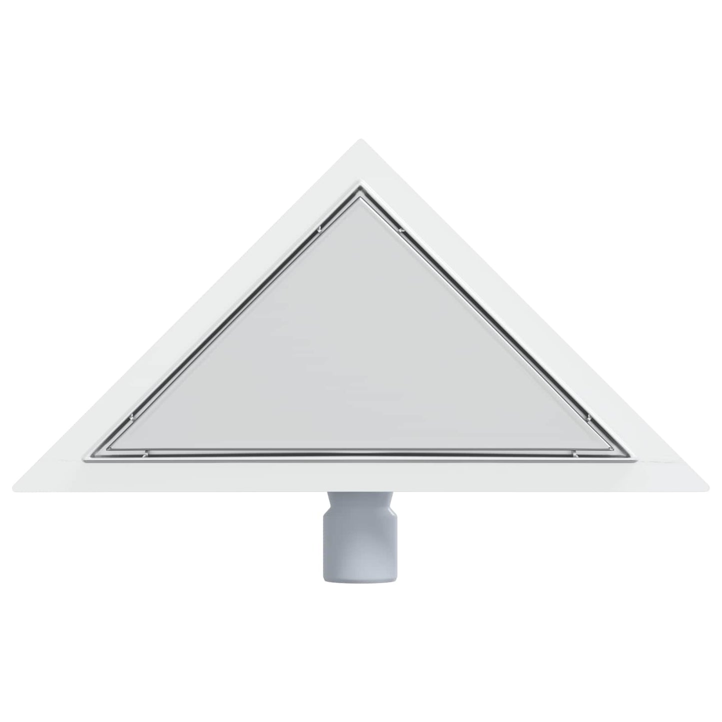 2 in 1 Triangle Shower Drain Silver 32 x 32 x 7.5 cm