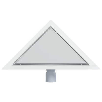 2 in 1 Triangle Shower Drain Silver 32 x 32 x 7.5 cm
