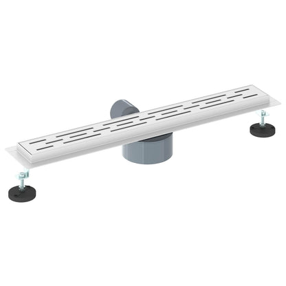 Shower Drain Line Design with 360° Siphon Silver 60 cm