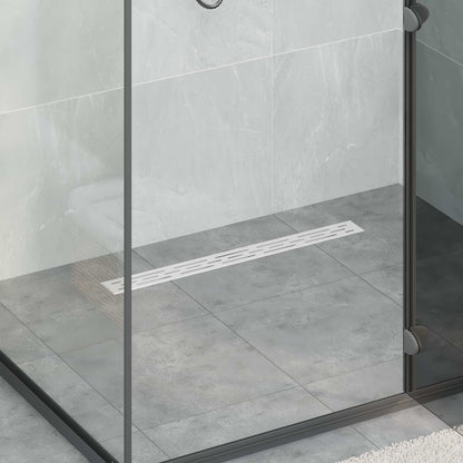 Shower Drain Line Design with 360° Siphon Silver 70 cm