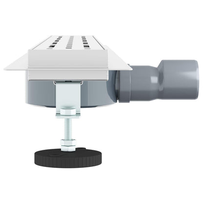 Shower Drain Line Design with 360° Siphon Silver 70 cm
