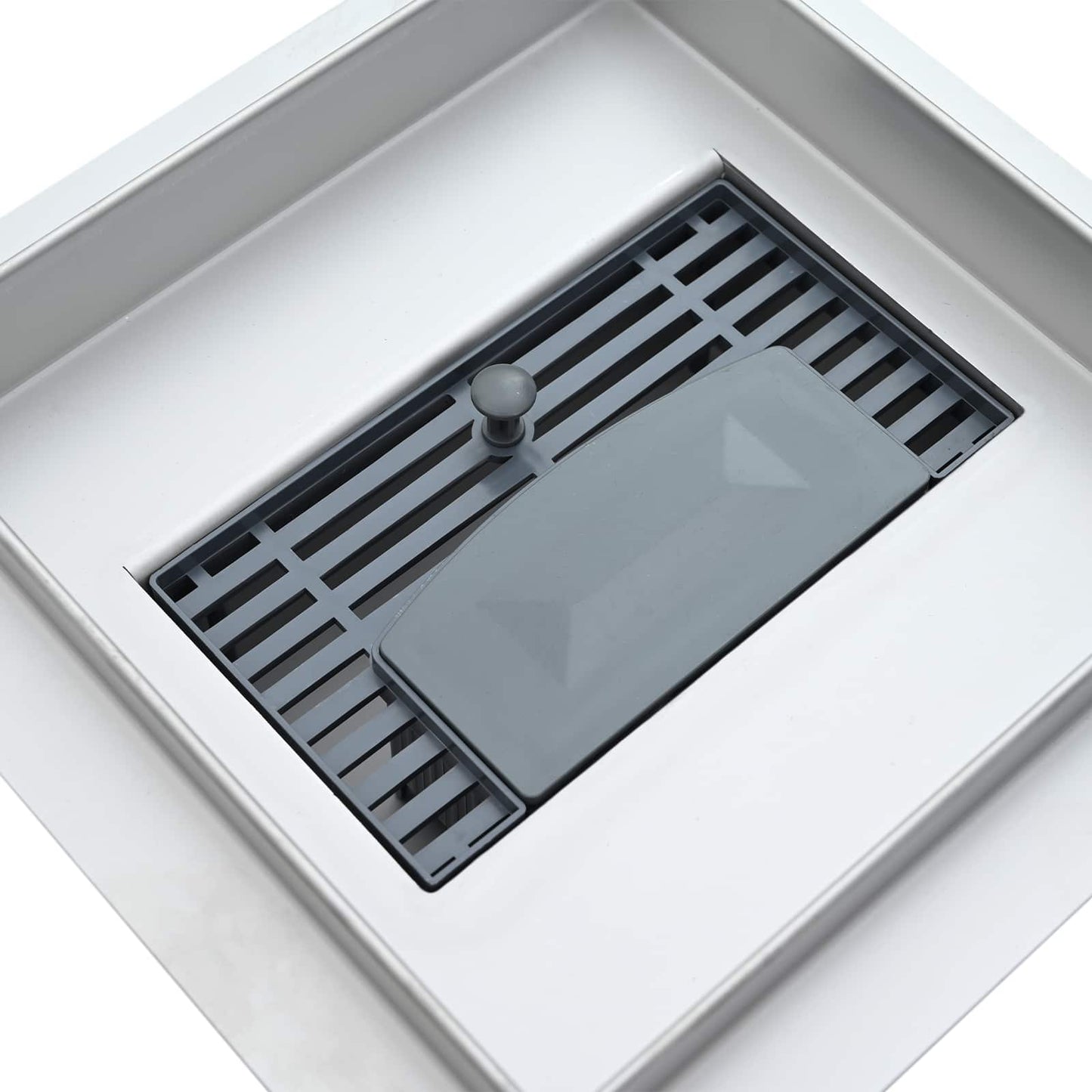 2 in 1 Shower Drain Silver 15 x 15 cm Stainless Steel 304