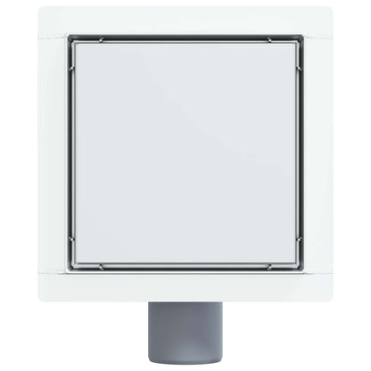 2 in 1 Shower Drain Silver 15 x 15 cm Stainless Steel 304