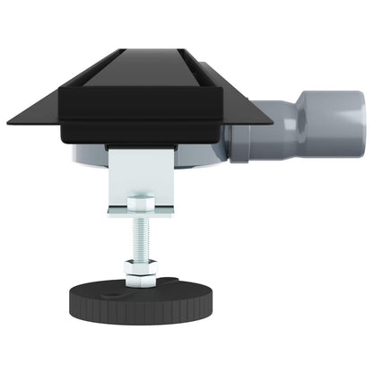 Shower Drain 2-in-1 with 360° Siphon Black 100 cm