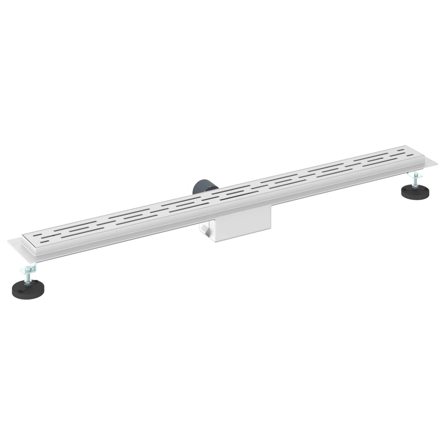 Shower Drain with Line Design Silver 100 cm Stainless Steel 304