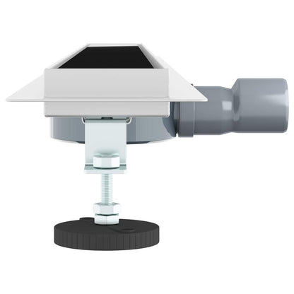 Shower Drain Glass Cover with 360° Siphon Black 90 cm