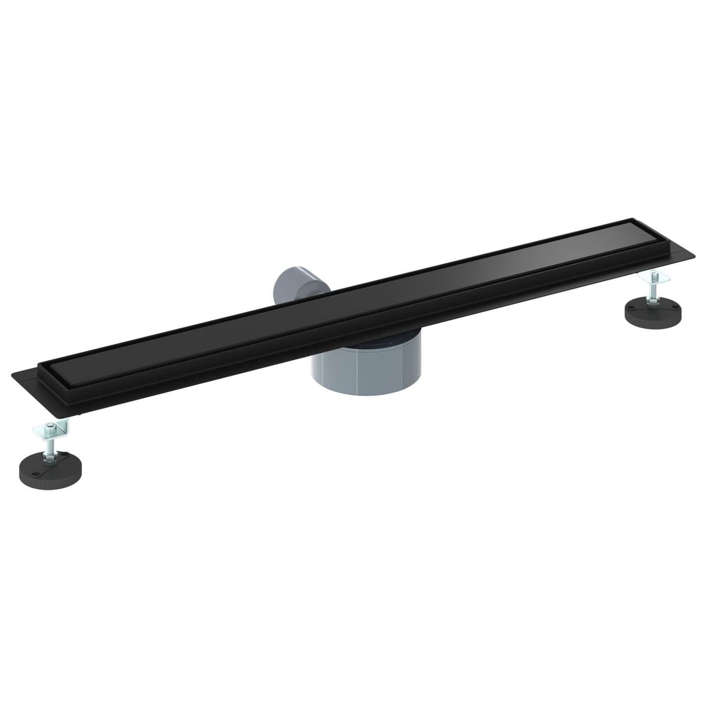 Shower Drain 2-in-1 with 360° Siphon Black 70 cm