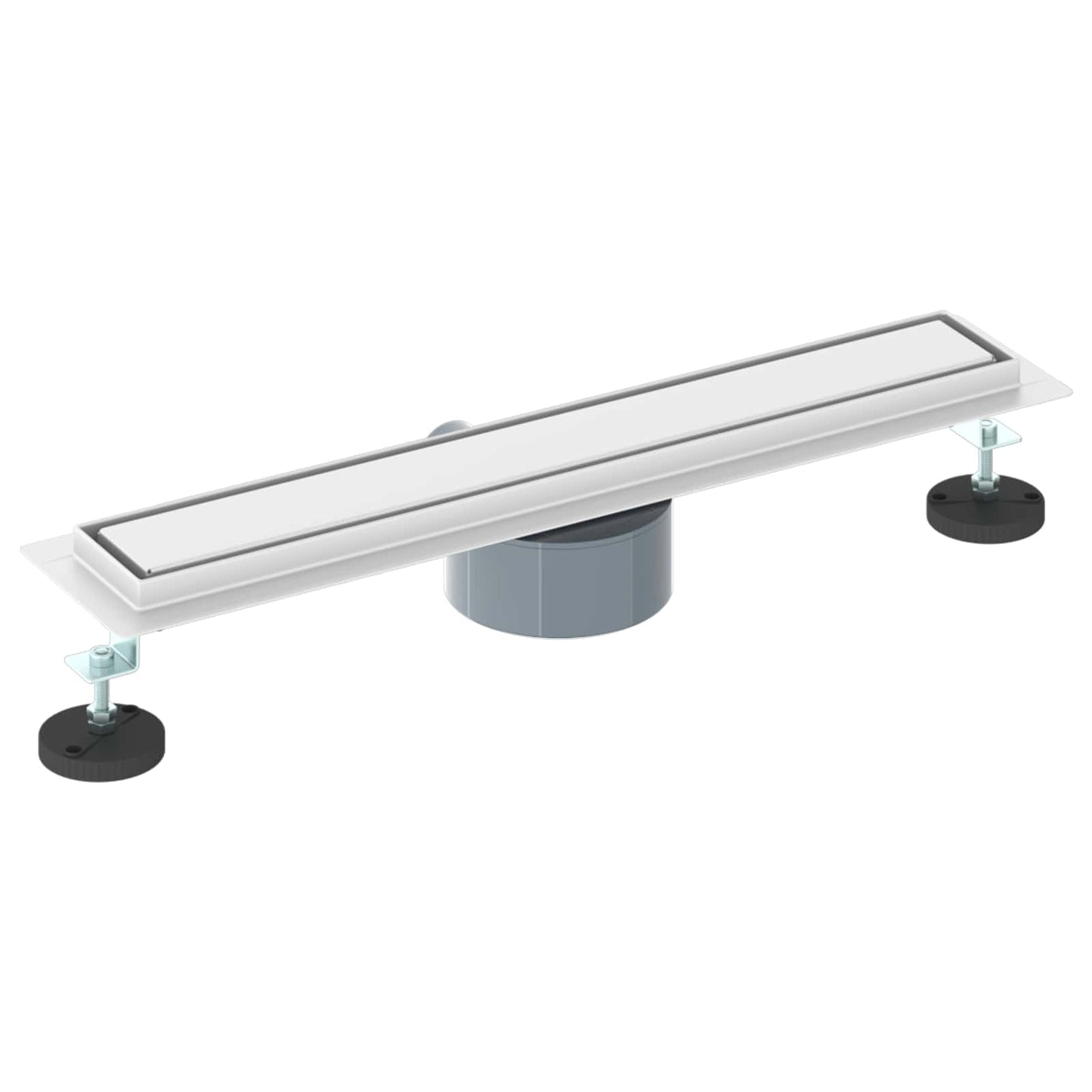 Shower Drain 2-in-1 with 360° Siphon Silver 54 x 11 x 9.5 cm