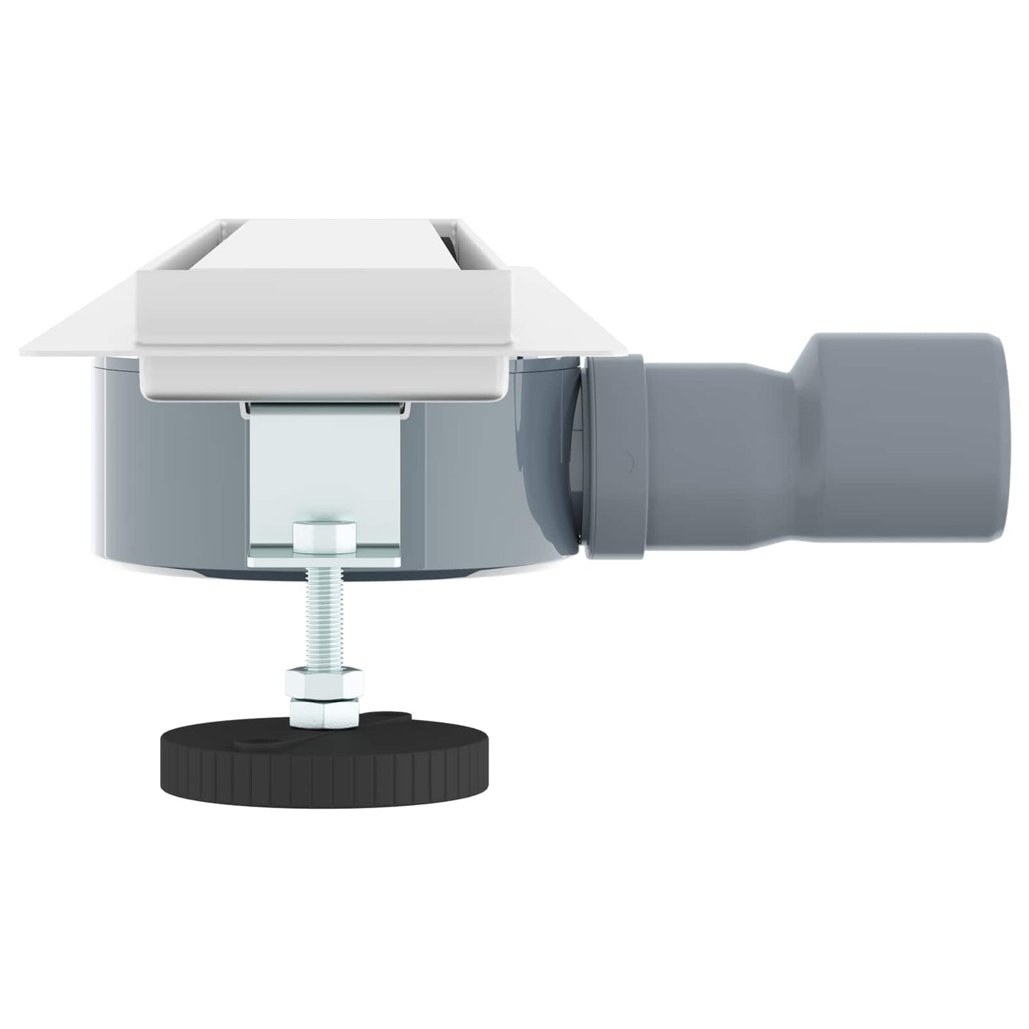 Shower Drain 2-in-1 with 360° Siphon Silver 54 x 11 x 9.5 cm