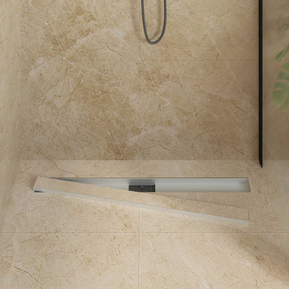 2 in 1 Shower Drain Silver 90 cm Stainless Steel 304