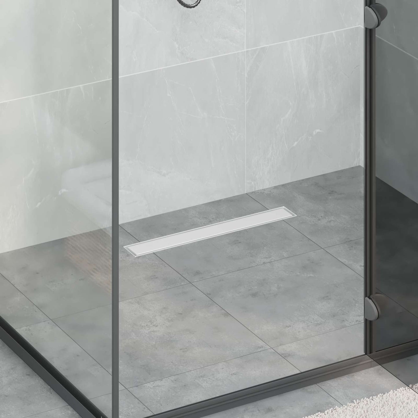 2 in 1 Shower Drain Silver 60 cm Stainless Steel 304