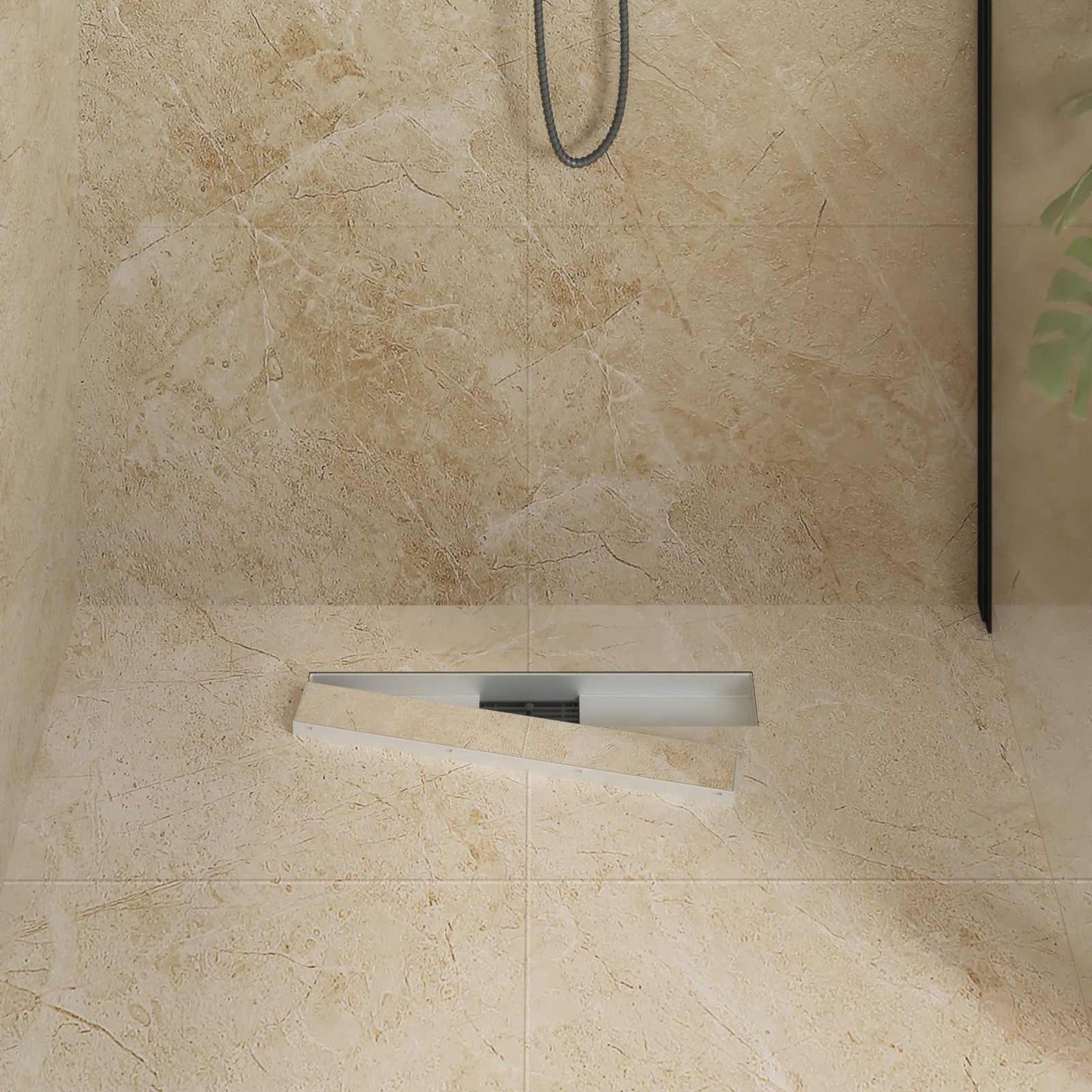 2 in 1 Shower Drain Silver 60 cm Stainless Steel 304