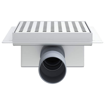 Dot Shower Drain Silver 15 x 15 cm Stainless Steel 304