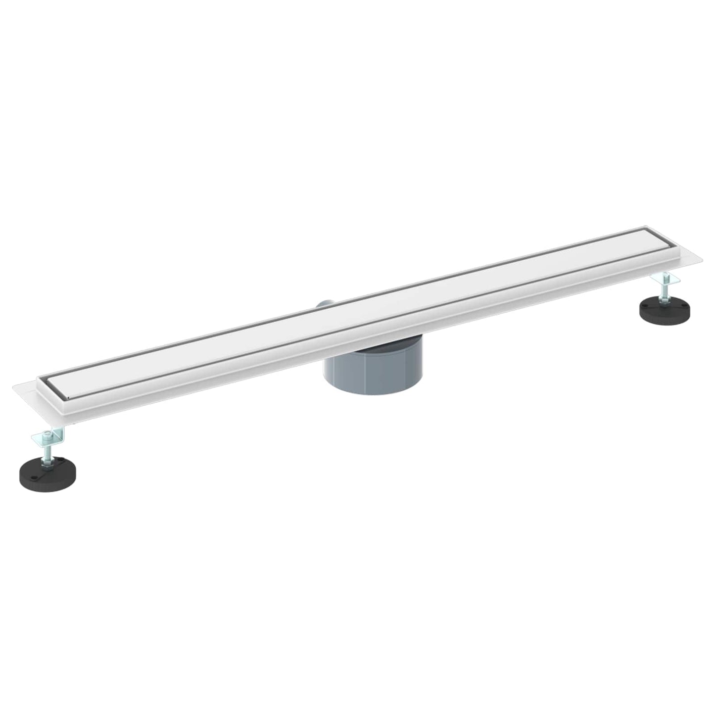 Shower Drain 2-in-1 with 360° Siphon Silver 80 cm