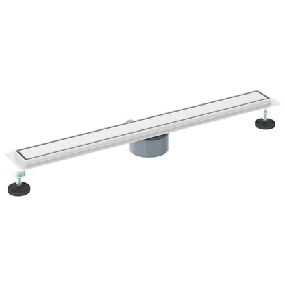 Shower Drain 2-in-1 with 360° Siphon Silver 80 cm