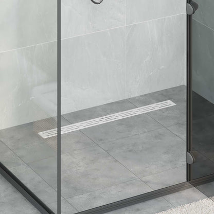 Shower Drain Line Design with 360° Siphon Silver 80 cm