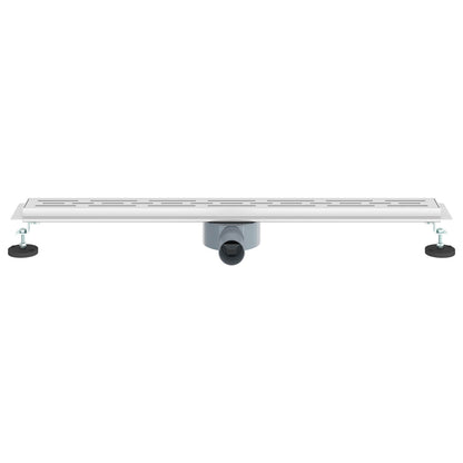 Shower Drain Line Design with 360° Siphon Silver 80 cm