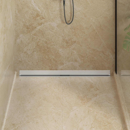 Wall Mounted Shower Drain Silver 100 cm Stainless Steel 304