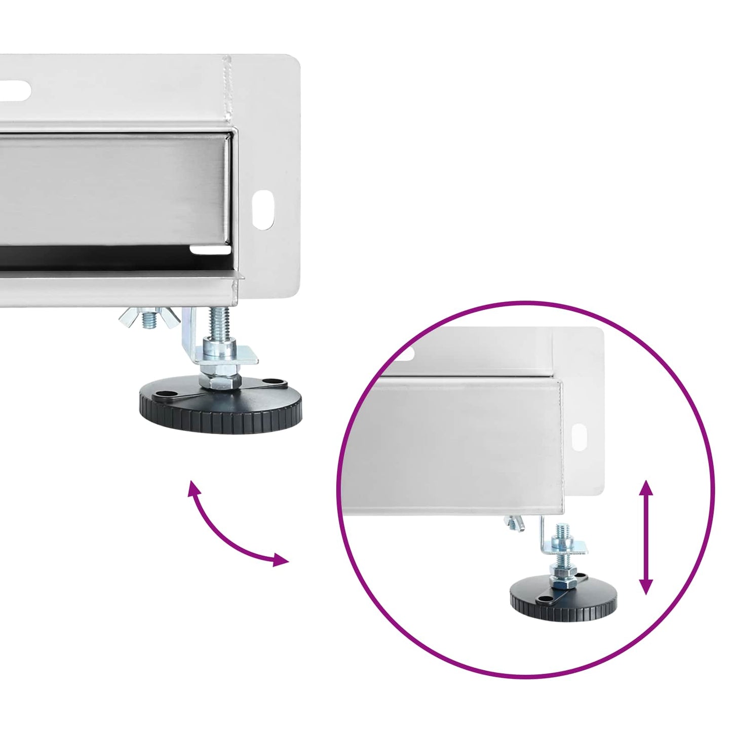 Wall Mounted Shower Drain Silver 60 cm Stainless Steel 304