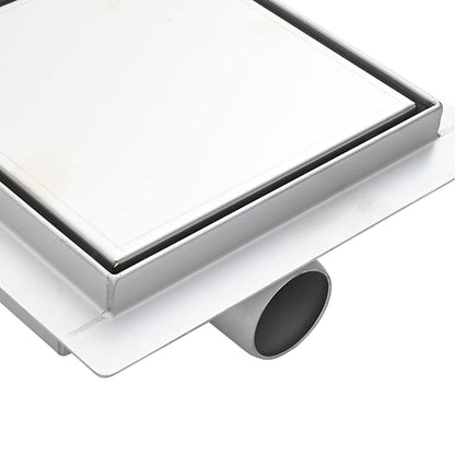 2 in 1 Shower Drain Silver 20 x 20 cm Stainless Steel 304