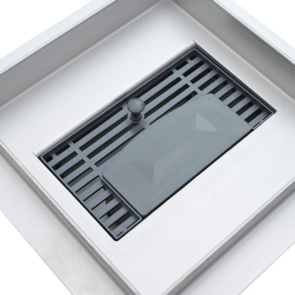 2 in 1 Shower Drain Silver 20 x 20 cm Stainless Steel 304