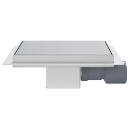 2 in 1 Shower Drain Silver 20 x 20 cm Stainless Steel 304