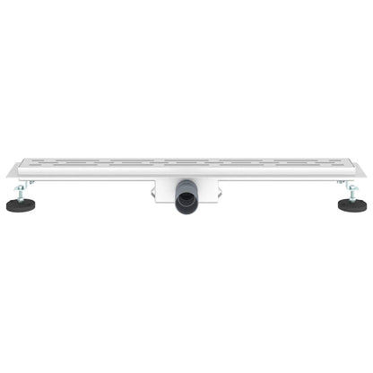 Shower Drain with Line Design Silver 80 cm Stainless Steel 304