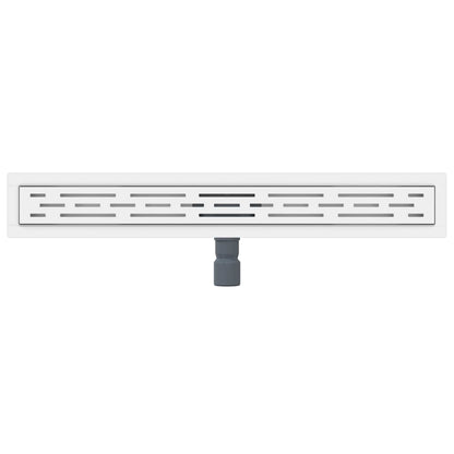 Shower Drain with Line Design Silver 80 cm Stainless Steel 304