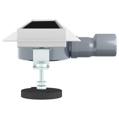 Shower Drain Glass Cover with 360° Siphon Black 80 cm