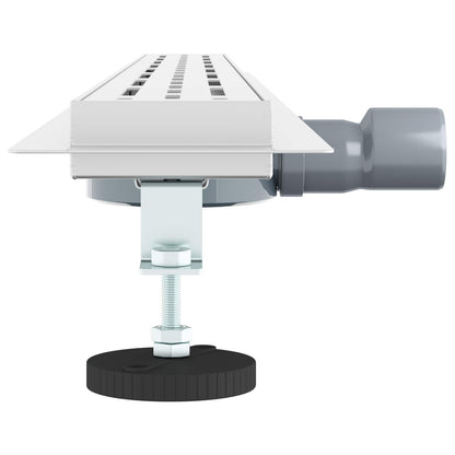 Shower Drain Line Design with 360° Siphon Silver 100 cm