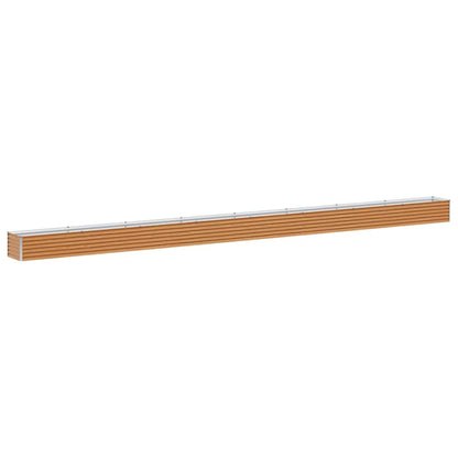 Garden Raised Bed Light Brown 775 x 50 x 36 cm Galvanised Steel