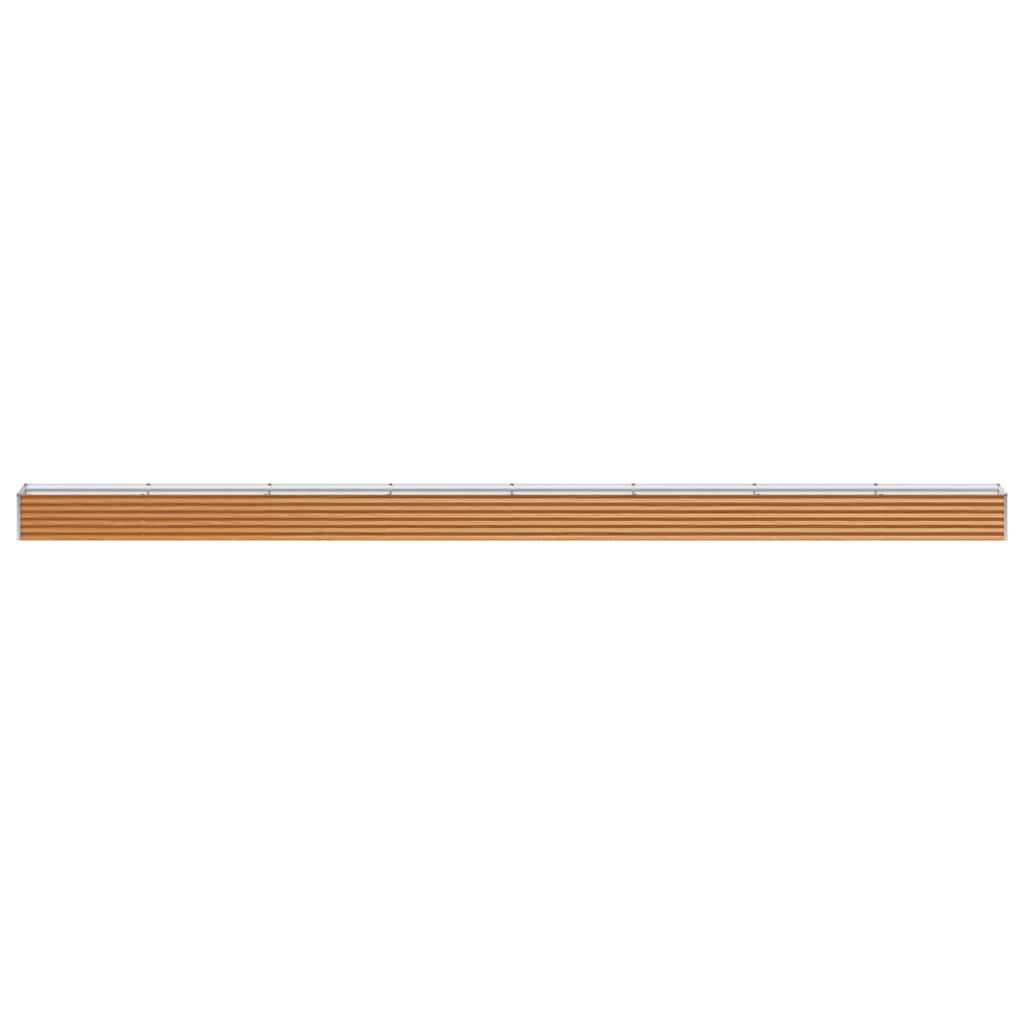 Garden Raised Bed Light Brown 775 x 50 x 36 cm Galvanised Steel